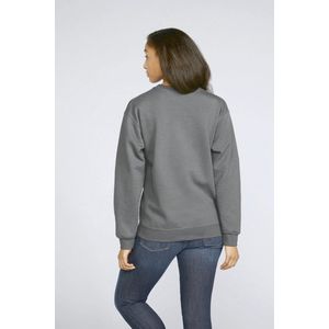 Sweatshirt Unisex L Gildan Ronde hals Lange mouw Charcoal 80% Katoen, 20% Polyester