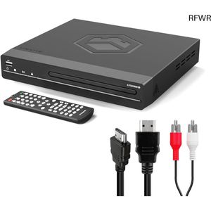 RFWR® Compacte HDMI DVD-Speler - Multi-Regio en Full HD 1080p Upscaling