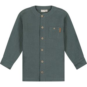 Prénatal baby blouse - Jongens - Dark Green Blue - Maat 68