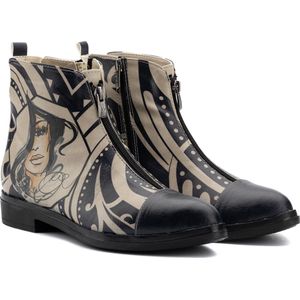 GOBY Girl with a Pearl Enkel Laarzen – Damesboots – Handmade – Premium Kwaliteit – Maat 38