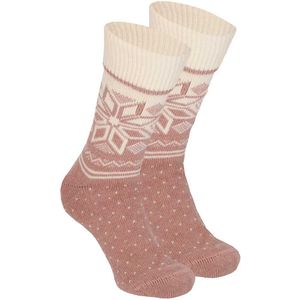 Apollo Wollen huissokken/slofsokken Nordic - kinderen - lichtroze - maat 35-38