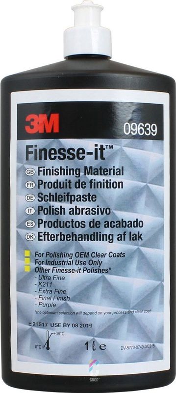3M - Finesse-It - Poetsmiddel - Witte Dop - Voor Autolak - Zeer Fijn Polijstmiddel