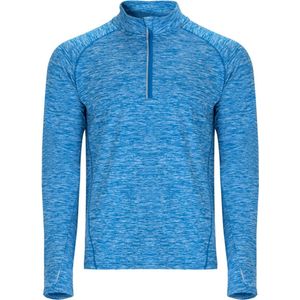 Heather Blue sportshirt van technisch weefsel met raglanmouwen en halve rits, reflecterende details model Melbourne maat XL