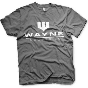 DC Comics Batman Heren Tshirt -2XL- Wayne Industries Logo Grijs
