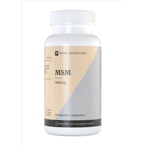Vital Nutrition MSM - 1000 mg - Natuurlijk zwavel - 100% plantaardig - 90 tabletten