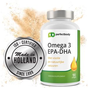 PerfectBody - Omega 3 - Visolie Capsules - 90 Softgels - Hoog EPA en DHA Gehalte