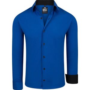 ItalianStyle - Jezola - Herenoverhemd - Kobaltblauw - Slimfitmodel