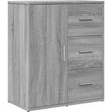 vidaXL - Dressoir - 60x31x70 - cm - bewerkt - hout - grijs - sonoma