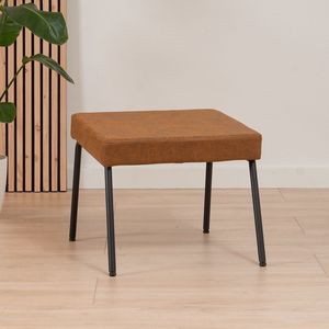 Bronx71® Hocker Espen cognac eco-leer