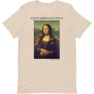 Leonardo da Vinci 'Mona Lisa' (""Mona Lisa"") Beroemd Schilderij T-Shirt | Unisex Klassiek Kunst T-shirt | Soft Cream | XS