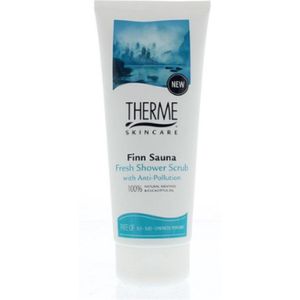 Therme Showerscrub - Finn Sauna | 1x 75ml - Menthol & Eucalyptus | Bodyscrub - Lichaamsscrub - Therme skincare