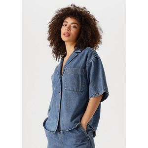 EDITED Pheline Shirt Dames - Jurken - Blauw - Maat 34