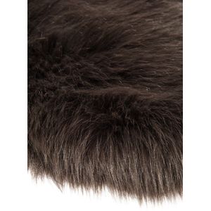 J-Line tapijt - nepbont/katoen - bruin