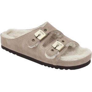 Scholl - Kim - Medische Klomp - Taupe - Leer - Open Bovenwerk