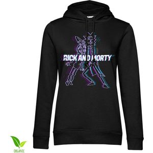 Rick And Morty Glitch Girls Hoodie Damen Black-S