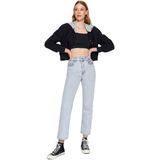 Trendyol - Twoaw24Je00082 - Lichtblauwe Rechte Jeans - Hoge Taille