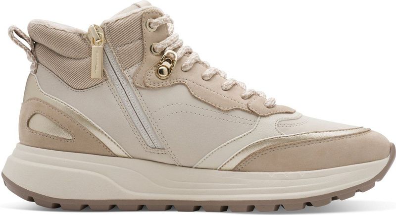 Tamaris - Sneaker High - Beige - Duo-Tex - Met Uitneembaar Voetbed