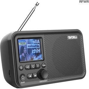 RFWR® Draagbare DAB+/FM-Radio Met Bluetooth en Kleurendisplay - 60 Voorinstellingen, Oplaadbare Keukenradio