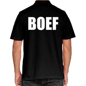 BOEF poloshirt zwart voor heren - BOEF polo t-shirt L