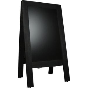 Krijtstoepbord | hout | 70x135cm | zwart | 1 stuks
