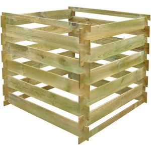 vidaXL - Compostbak - gelat - vierkant - 0,54 - m³ - hout