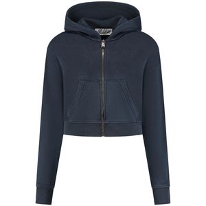 Malelions - Cropped Zip Hoodie - Midnight Blue