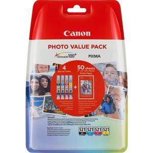 Canon 2933B010 inktcartridge 4 stuk(s) Origineel Normaal rendement Zwart, Cyaan, Geel, Magenta