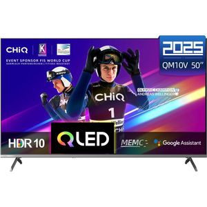 CHiQ U50QM10V - Smart TV - 50 Inch - QLED Pro - 4K UHD - Randloos Metal Design - Dolby Audio