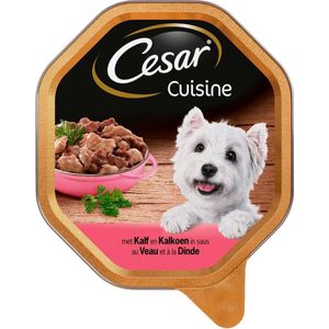 Cesar Cuisine - Kalf en kalkoen in saus - 14 stuks à 150 gram