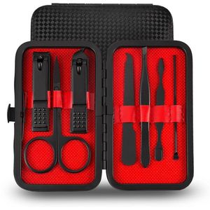 Manicureset voor mannen Persoonlijke verzorgingstools Accessoires Nagelknipperset voor vingers en tenen Professionele manicure en pedicureset met reiskoffer Nagelverzorgingsset Cadeau voor mannen Echtgenoot Vriend Ouders
