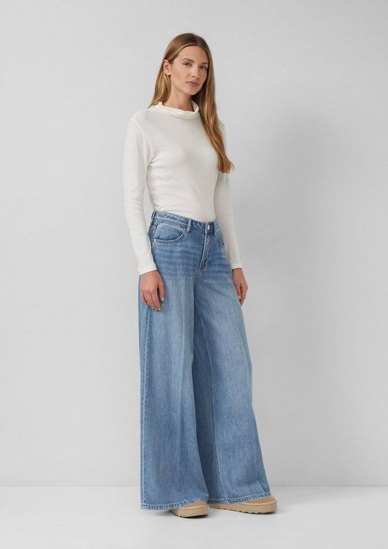 s.Oliver - Jeans - Regular-fit - Hoge Taille - Lyocellmix - Extra Wijde Pijpen