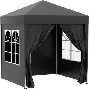 Inklapbaar Buitenpaviljoen – Tuinpaviljoen – Partytent – Overkapping – Beschutting – 2 X 2 Meter – Water- En UV-Bestendig