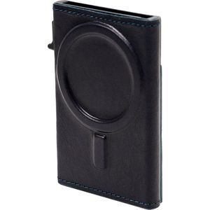TonRFID Perotti Pasjeshouder / Kaarthouder - Uitschuifbaar - RFID - Leer - Magsafe - Zwart