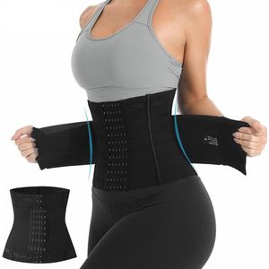 Buikgordel voor dames - Verstelbare fitnessriem en taillekorset voor fitnesstraining - Effectief onderborstkorset voor figuurbenadrukking XL zwart
