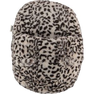 Apollo - Grote voetenwarmer slof - Cheetah creme - one size 30 x 27 cm - Dierensloffen