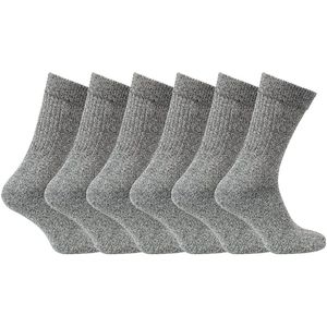 Tractor werksokken | Zonder knellende boord | Merk: Naft | Maat: 39 t/m 50 | Kleur: Grijs | 6 Paar