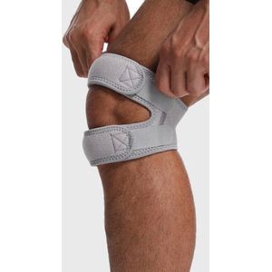 Dubbele Knie brace – 2 stuks – Verstelbare Knieband – Patellabrace – Grijs – Knie ondersteuning – Fitness