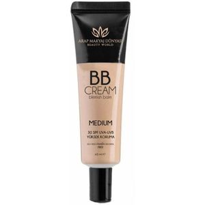 Arab Makeup World - BB Cream - Medium Blemish balm - 30 SPF UVA-UVB Voedend - Herstellend en Verhelderend - 40 ml