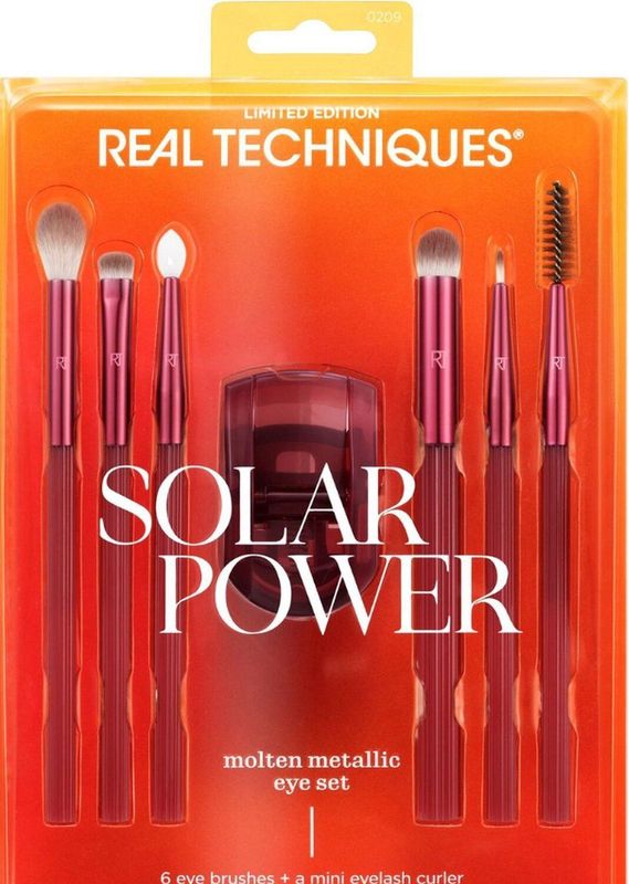 Real Techniques - Solar Power Metallic Eye Set - Penselen Set voor de Ogen - 7 st