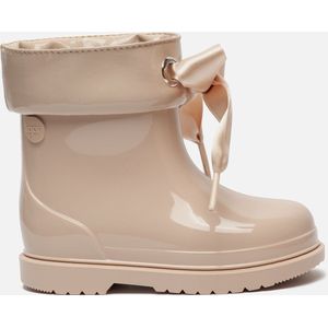 Igor - Regenlaarzen voor meisjes - Bimbi Lazo hoogglans met strik - Beige - maat 23EU