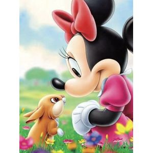Disney diamond painting- Minnie Mouse-30x40-ronde steentjes-compleet pakket