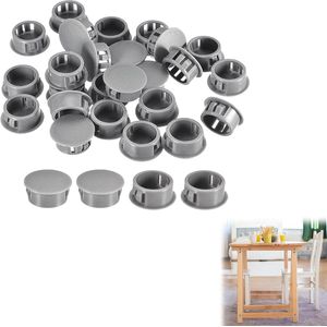 Afdekkappen voor Boorgaten-Plastic Wit Gat Plugs Schroef Gat,20 stuks