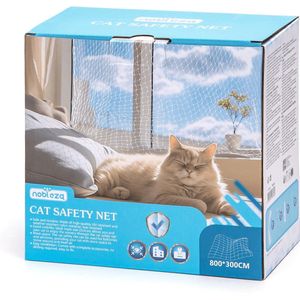 Nobleza Net voor katten - Kattennet - 3 x 8 m - Nylon - UV bestendig - Transparant