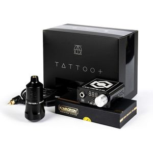 Complete Tattoo Machine Set Equaliser Astral Black 4.0 + Nemesis Power Supply | Premium Professionele Tattoo Machine | Draadloze Tatoeage Pen | Wireless | PMU Gun | Zelf Tatoeëren Kit | Cartridges | Naalden | Beginner & Gevorderden Set 1RL | 3RL |