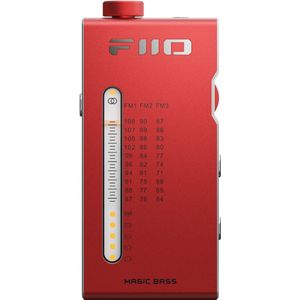 FiiO RR11 Draagbare FM Stereo Radio - Rood - Aluminium - Hi-Res Audio Certified