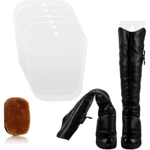 Kunststof laarzenhouder hoge laarsspanner 6 stuks 305 cm met handschoenen en inzetstuk (wit) - Large