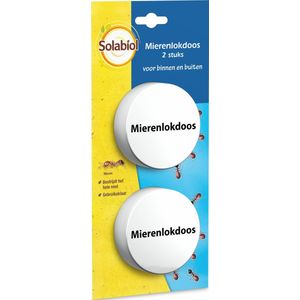 Solabiol Mierenlokdoos - Mieren Lokdozen - Voor Binnen en Buiten - 100% Natuurlijk Bestrijdingsmiddel - 2 Stuks