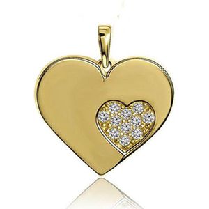 Juwelier Zwartevalk 14 karaat gouden hartje hanger - 14.236