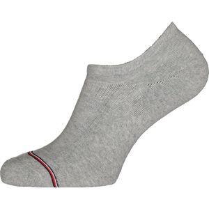 Tommy Hilfiger Iconic Sports Socks (2-pack) - heren sneaker sportsokken katoen - onzichtbaar - grijs - Maat: 43-46