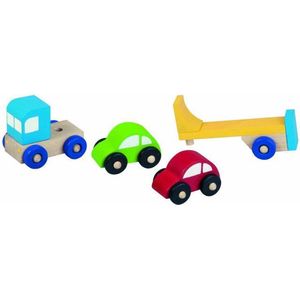 Detoa Auto's Truck And Cars Junior 14 Cm Hout 4-delig